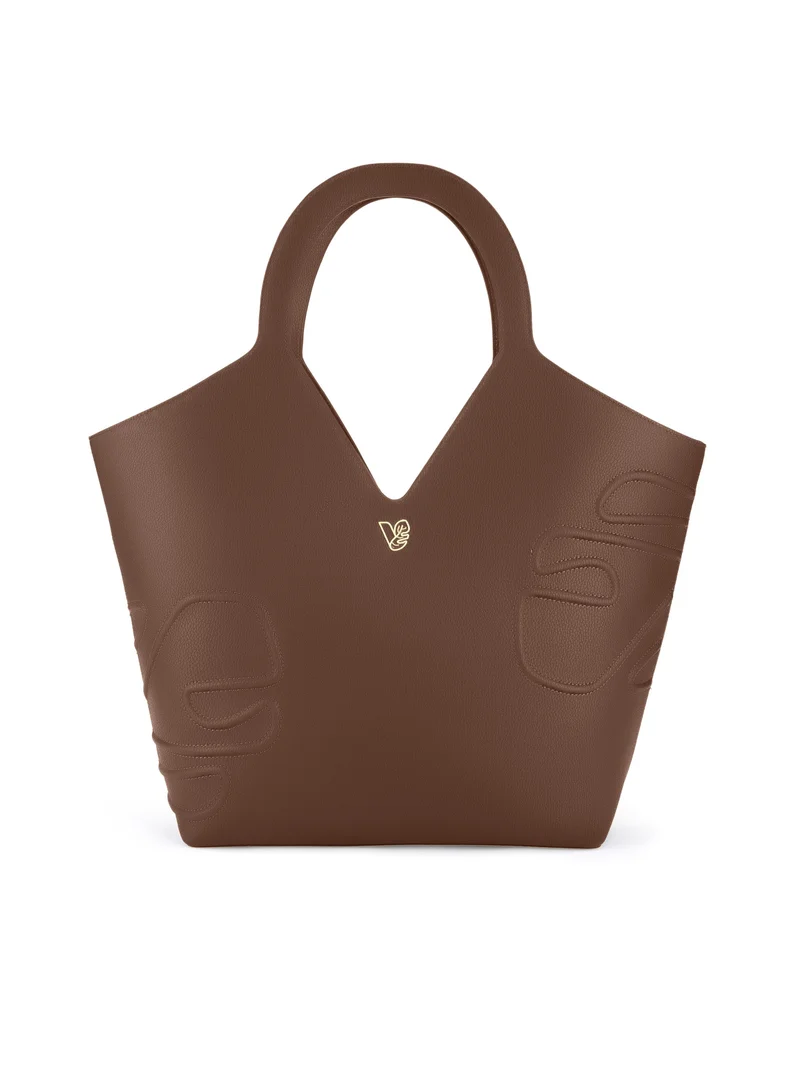 Veganologie Maze Tote Bag in Brown Made from 4.8 Bamboo Stems