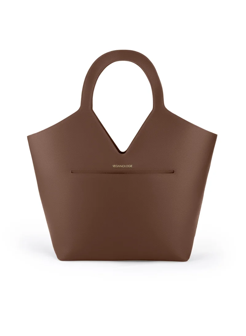 Veganologie Maze Tote Bag in Brown Made from 4.8 Bamboo Stems