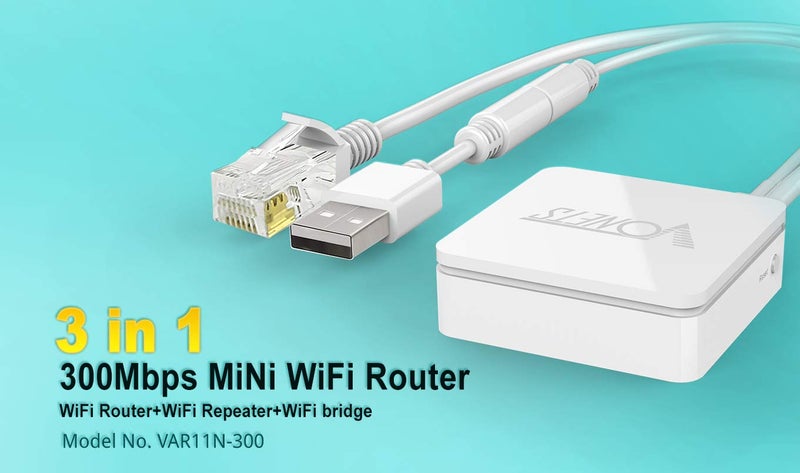 Vonets Mini WiFi Router VAR11N-300 Portable WiFi Bridge Hotspot 300Mbps Travel WiFi Repeater - Image 2