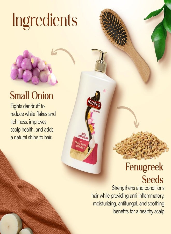 Meera Hairfall Care Shampoo, 650Ml And Anti-Dandruff Shampoo, 1L - Image 1