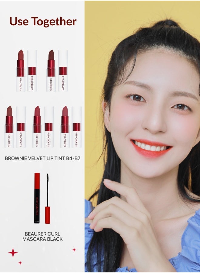 RED COOKIES - Korean Long Lasting Brownie Velvet Tint Lipstick - Shade: B7 Mood Coral - Image 1