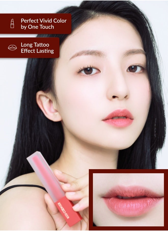 RED COOKIES - Korean Long Lasting Brownie Velvet Tint Lipstick - Shade: B7 Mood Coral - Image 1