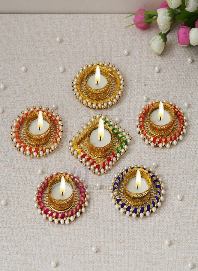 Discount ARA Tealight Holder/Recycled Material Rangoli Tealight Holder for Home & Office Decoration/Festival Decoration Items - Image 1