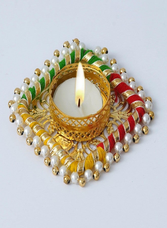 Discount ARA Tealight Holder/Recycled Material Rangoli Tealight Holder for Home & Office Decoration/Festival Decoration Items - Image 2