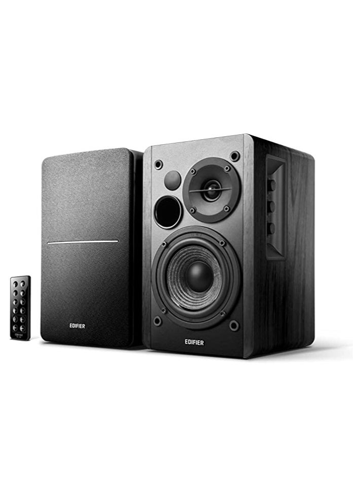 EDIFIER - R1280DB Powered Bluetooth Bookshelf Speakers - Optical Input - Wireless Studio Monitors - 4 Inch Near Field Speaker - 42w RMS R1280DB Black - Image 1