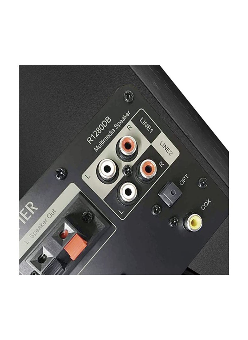EDIFIER - R1280DB Powered Bluetooth Bookshelf Speakers - Optical Input - Wireless Studio Monitors - 4 Inch Near Field Speaker - 42w RMS R1280DB Black - Image 1