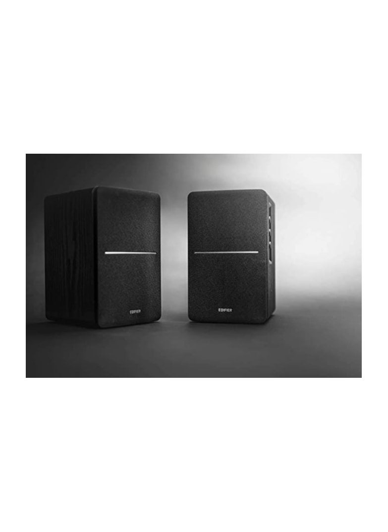 EDIFIER - R1280DB Powered Bluetooth Bookshelf Speakers - Optical Input - Wireless Studio Monitors - 4 Inch Near Field Speaker - 42w RMS R1280DB Black - Image 1