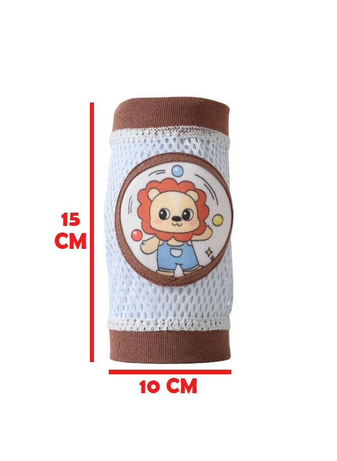 ZCM-HAPPY 4 Pairs Of Baby Knee Pads – Spring & Summer Mesh Thin Breathable Sports Knee Pads For Crawling, Cartoon Non-Slip Knee Pads  - Image 3