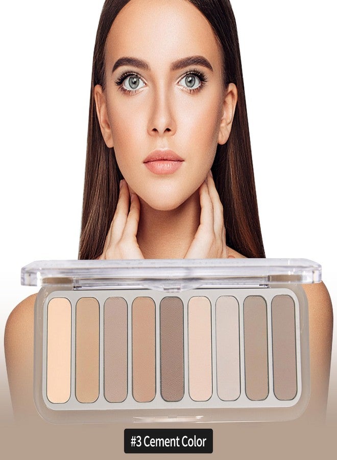 SUMEITANG 9 Colors Matte Naked Eyeshadow Palette Neutral Nude Smoky Eye Shadow Pallet Gray Taupe Brown High Pigmented Ultra-Blendable Waterproof Long Lasting Makeup Palettes Suitable for Older Women - Image 2