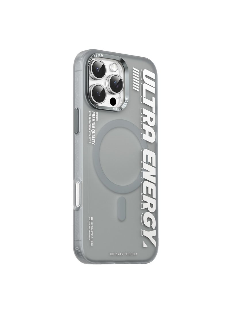 GREEN LION iPhone 16 Pro Ultra MagSafe Case / Protection with Style / Powerful Attraction / Creative Sport Style / Ultra-Shockproof / Anti-Scratch Edge / Anti-Fingerprint / Metal Buttons - Natural Titanium - Image 1