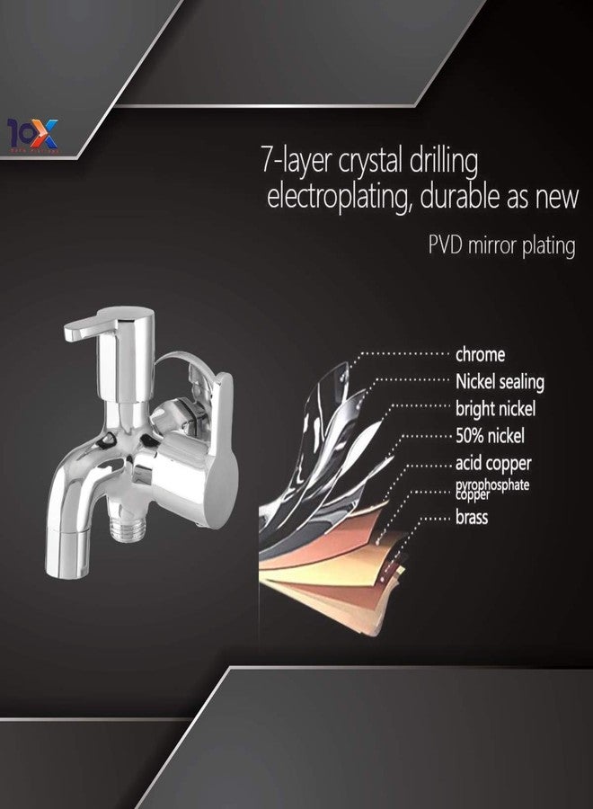 10X 10 صنابير ثنائية الاتجاه BC-9876 للحمام/المطبخ، نحاس، كروم، فضي - Image 3