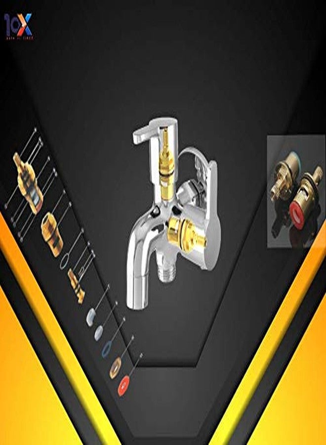 10X 10 صنابير ثنائية الاتجاه BC-9876 للحمام/المطبخ، نحاس، كروم، فضي - Image 4
