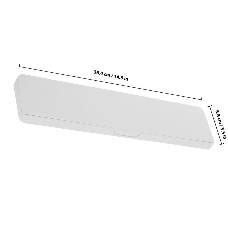 White Ergonomic Keyboard Wrist Rest Mouse Pad Tray With Hard Plastic Storage Organizer - Image 3
