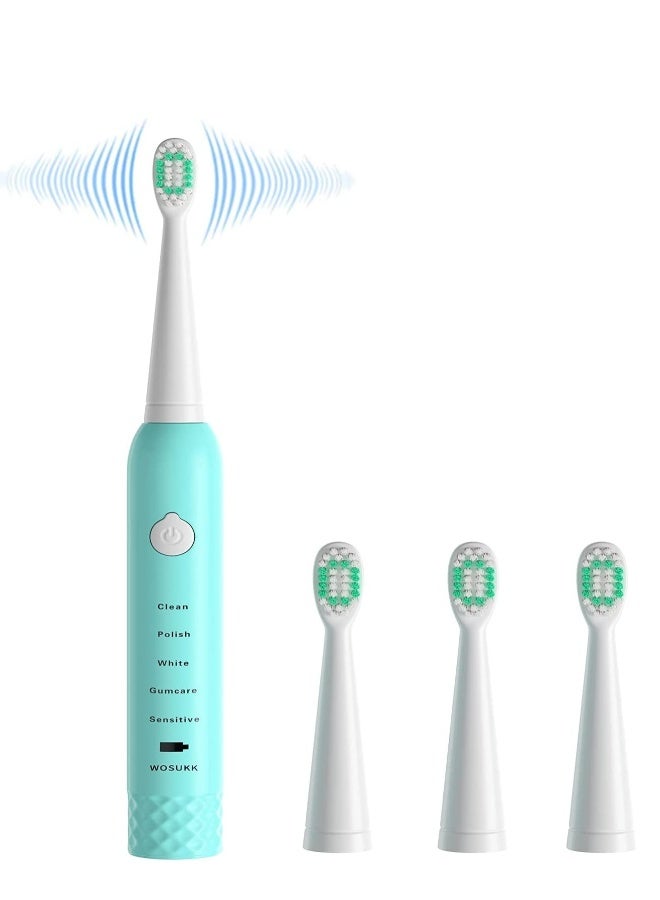 Sonic Electric Toothbrushes for Kids-5 Modes with Smart Timer, Waterproof USB Charging Rechargeable Ultrasonic Toothbrushes, 4 Replacement Brush Heads, Adults Power Toothbrush - Image 1