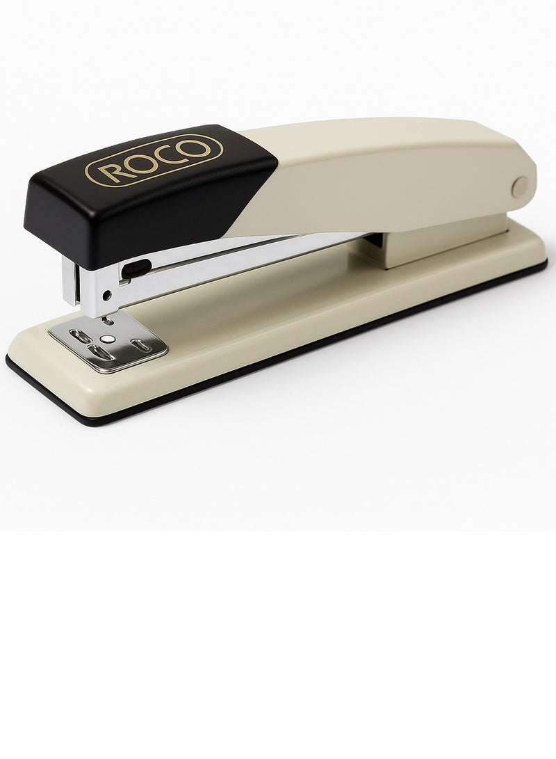 ROCO S-206 Desktop Stapler – Heavy-Duty, Beige Color - Image 2