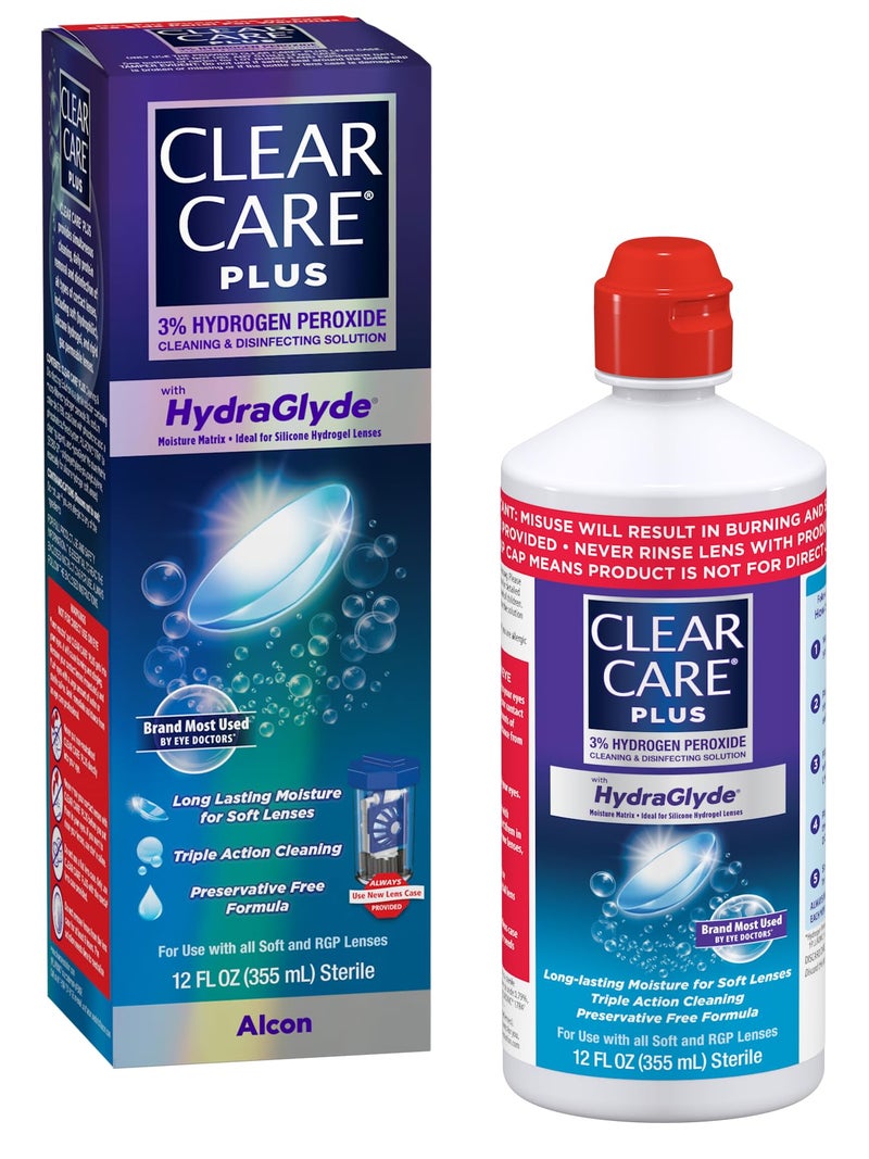 Clear Care Clear Care Plus Cleaning and Disinfecting Solution with Lens Case, Clear, 12 Fl Oz  - Image 1