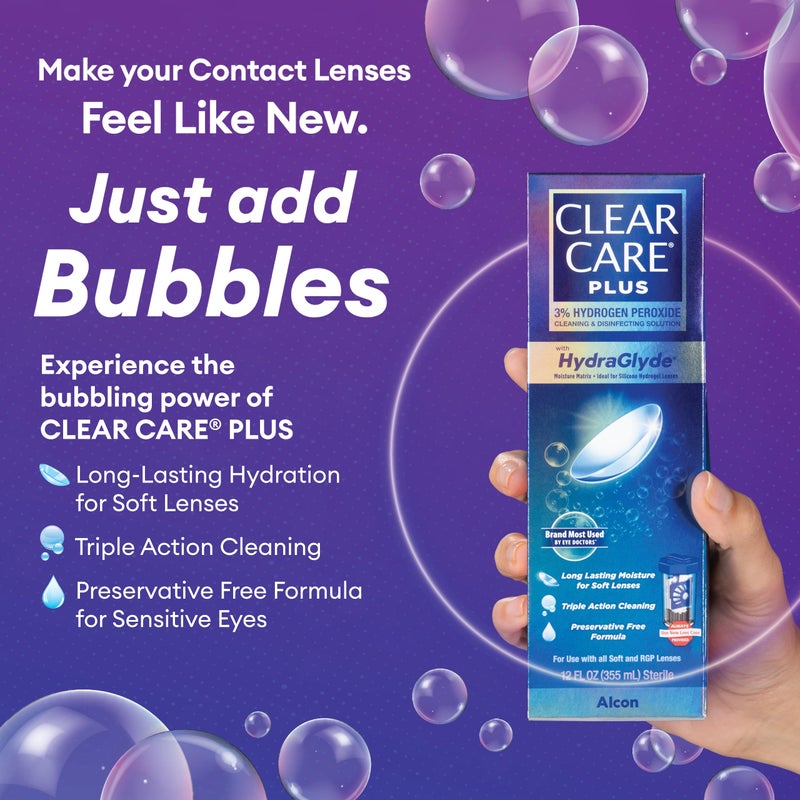 Clear Care Clear Care Plus Cleaning and Disinfecting Solution with Lens Case, Clear, 12 Fl Oz  - Image 5
