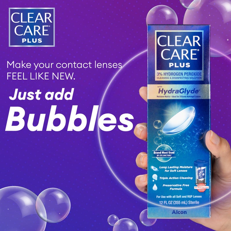 Clear Care Clear Care Plus Cleaning and Disinfecting Solution with Lens Case, Clear, 12 Fl Oz  - Image 3