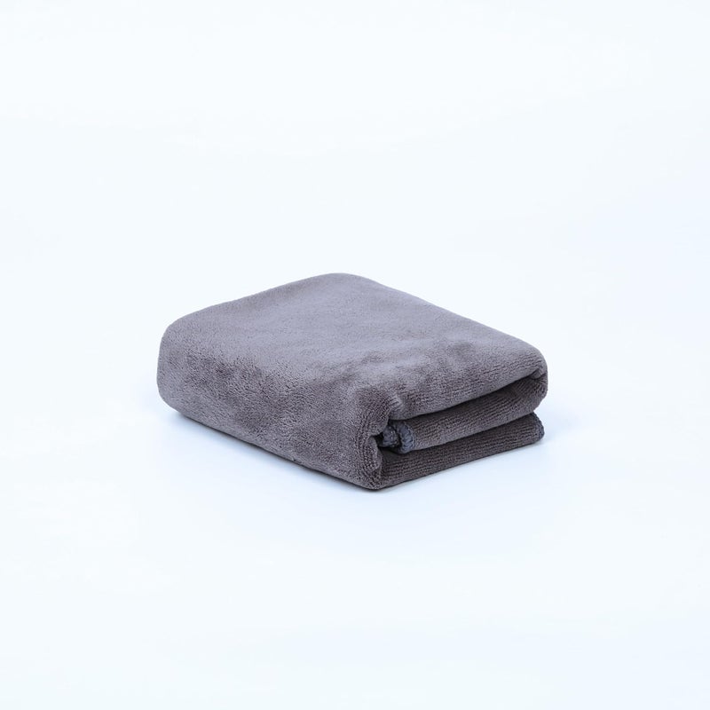 HOUSSE Microfiber Bath Towel Coral Large 550 GSM Bath Towel Extra Soft Plush High Absorbent and Quick Dry Bath Towel for Women Kids Lightweight Durable 75 150 cm Charcoal Grey - Image 1