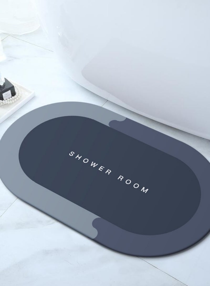 TDAO Super Absorbent, Non-Slip Bath Mats, 2-Pack( 40×60), Quick-Drying, Non-Slip, Durable Mats for Showers, Bathtubs, Toilets, and Bathroom Floors, Dark Blue and Dark Gray - Image 3