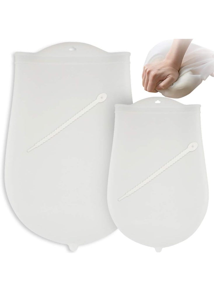 قطعتان من كيس عجن العجين السيليكون متعدد الاستخدامات للخبز والمعجنات والبيتزا - حقيبة خلاط الدقيق لسهولة الخلط - أداة المطبخ والإكسسوار للخبز بدون جهد - Image 1