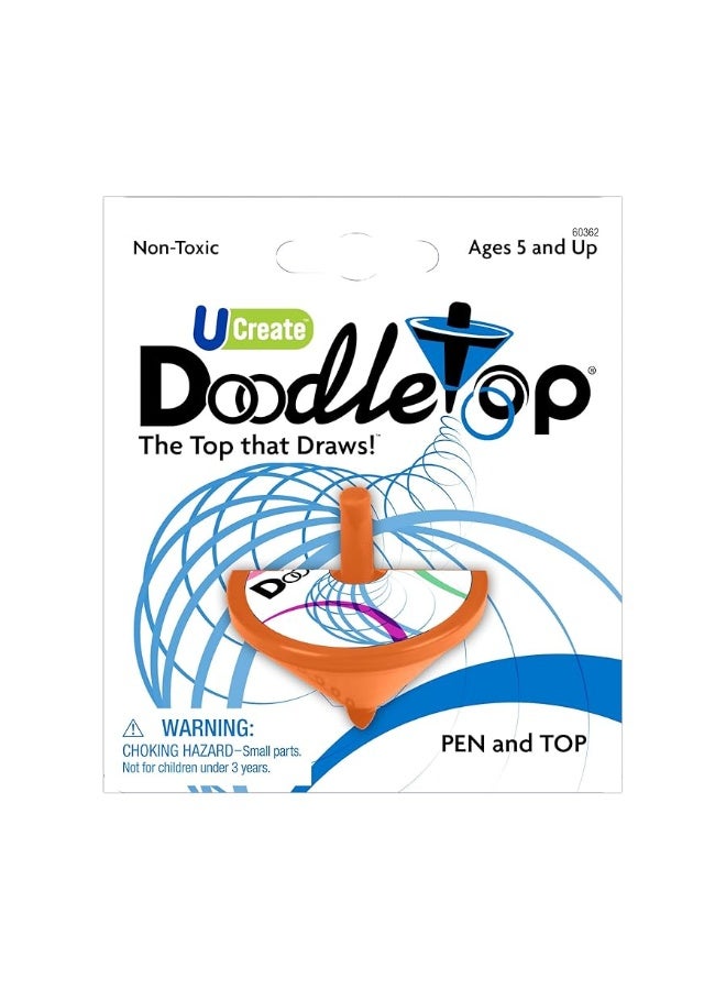 UCREATE U-Create Doodletop Twister Kit with 1 Pen & 1 Top, Drawing Game, Marker Pen, Creative Art Spiral Spinning Top for Kids Age 5 & Above 