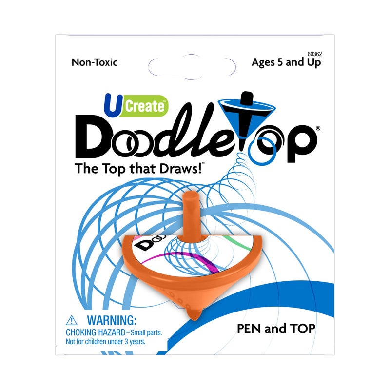 UCreate Doodletop Twister Kit with 1 Pen  1 Top Drawing Game Marker Pen Creative Art Spiral Spinning Top for Kids Age 5  Above - Image 3