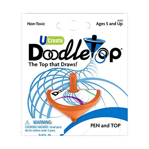 UCreate Doodletop Twister Kit with 1 Pen  1 Top Drawing Game Marker Pen Creative Art Spiral Spinning Top for Kids Age 5  Above - Image 1