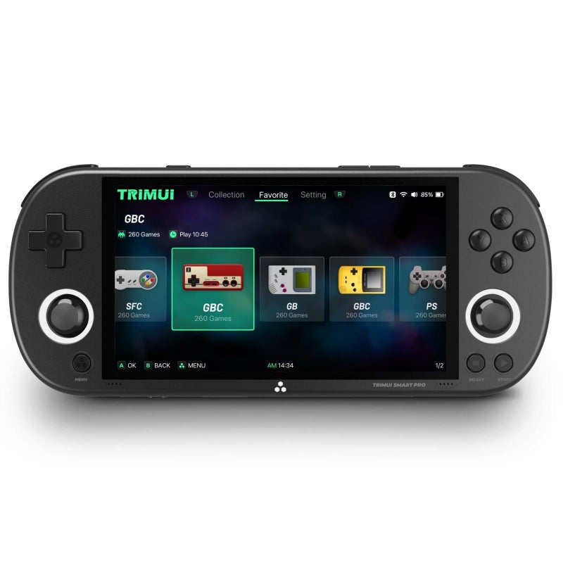 TRIMUI Smart Pro Handheld Game Console Mini Game Player Compatible with More Than 20 formats of Games and 5 inch IPS HighDefinition Screen Portable Video Game Console Black 64G - Image 2