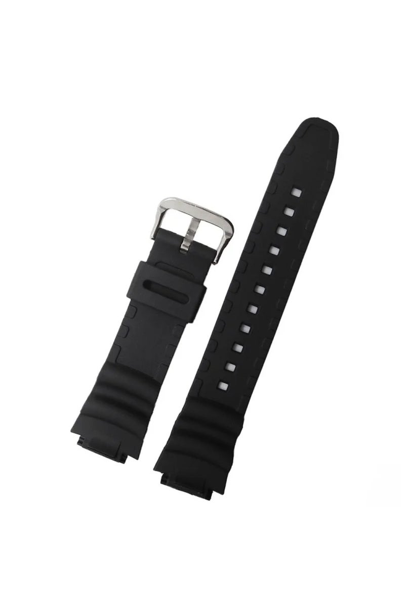 18mm Black S Watch Strap 18mm for CASIO AE1200 / 1300 / 1000 W-219 Replacement Silicone Rubber Watch