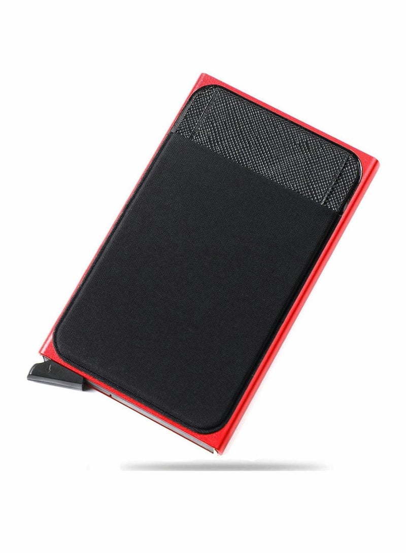 Pop-up Credit Card Holder Switch Sliding Business Card Case RFID Blocking Wallets for Men and Women - Image 1