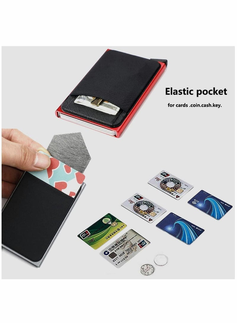 Pop-up Credit Card Holder Switch Sliding Business Card Case RFID Blocking Wallets for Men and Women - Image 4