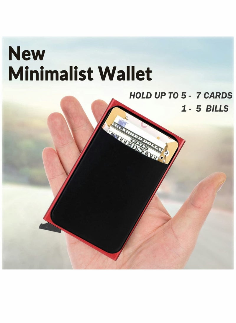Pop-up Credit Card Holder Switch Sliding Business Card Case RFID Blocking Wallets for Men and Women - Image 3