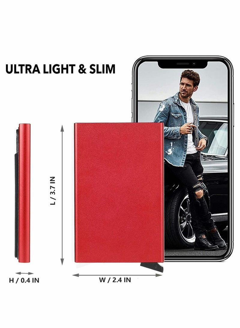 Pop-up Credit Card Holder Switch Sliding Business Card Case RFID Blocking Wallets for Men and Women - Image 5