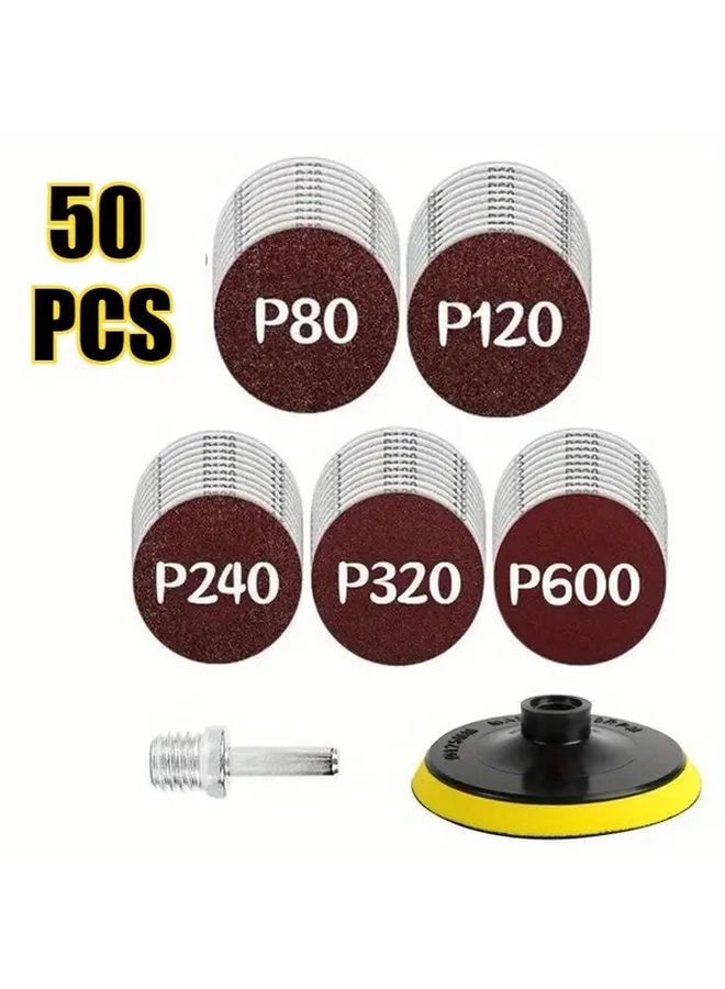 50 Pcs 5 Inch Aluminum Oxide Sanding Discs Multi Grit 60 1000 For Drills Grinders Rotary Tools - Image 3