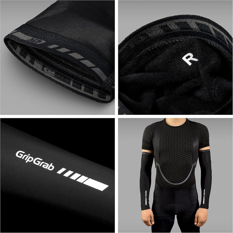 GripGrab Winter Cycling Arm Warmers Thermal Cold Weather Road Gravel Mountain Bike Arm Sleeves Warm Fleece Anti-Slip - Image 3
