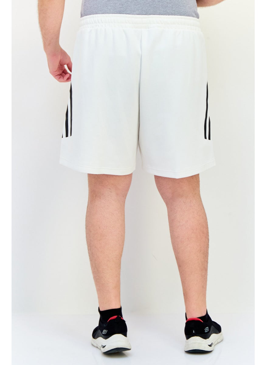 Adidas Men Sportswear Fit Brand Logo Outdoor Shorts, White  - Image 3