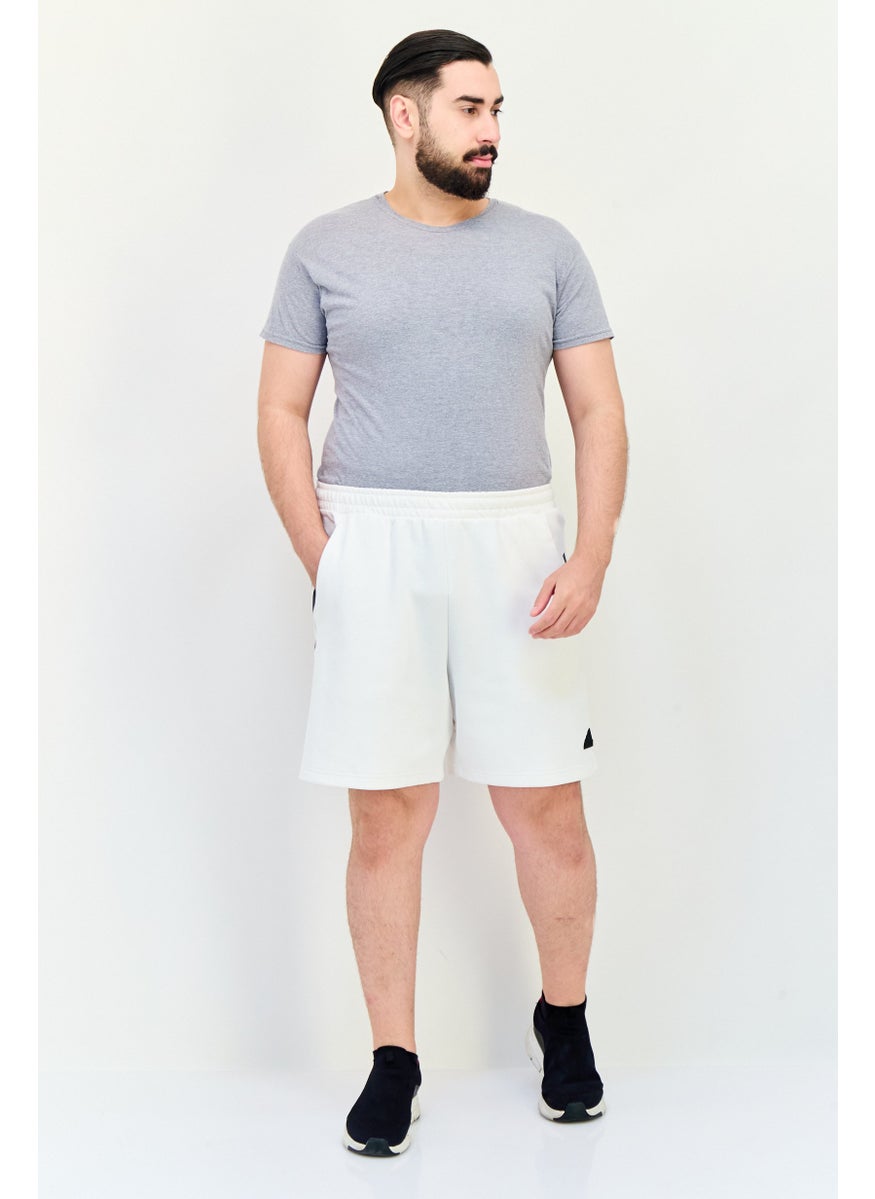 Adidas Men Sportswear Fit Brand Logo Outdoor Shorts, White  - Image 4