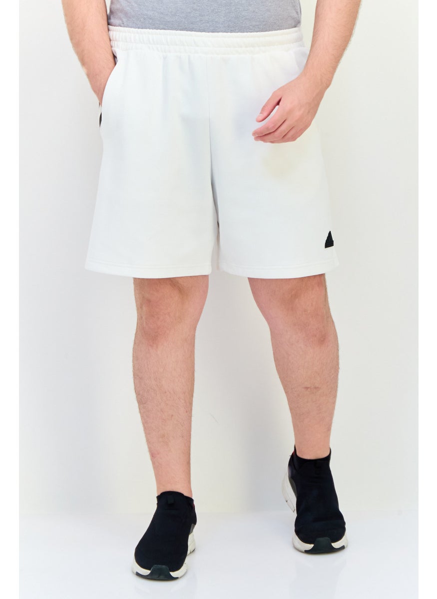 Adidas Men Sportswear Fit Brand Logo Outdoor Shorts, White  - Image 1