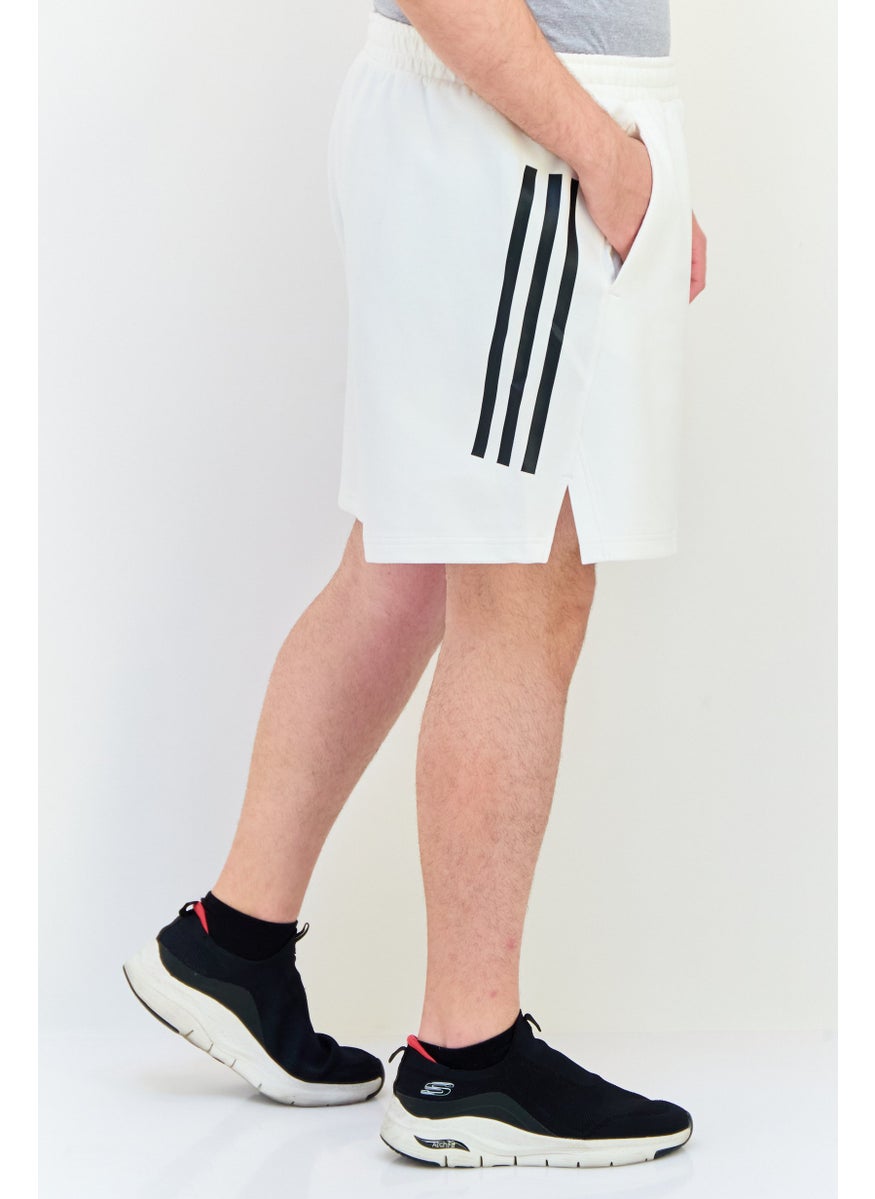 Adidas Men Sportswear Fit Brand Logo Outdoor Shorts, White  - Image 2