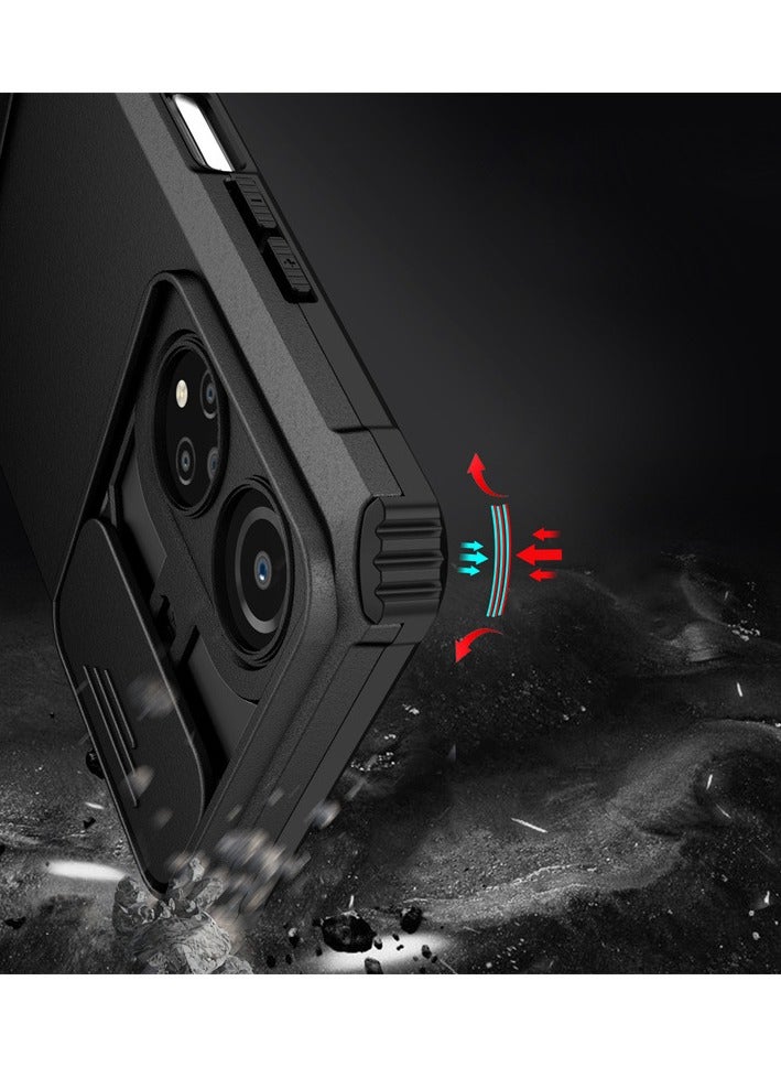 Case for Huawei honor x7 Case with Slide Camera Lens Kickstand High-Grade Bumpers Armor Shockproof Protective Cover for Honor x7 - Image 3