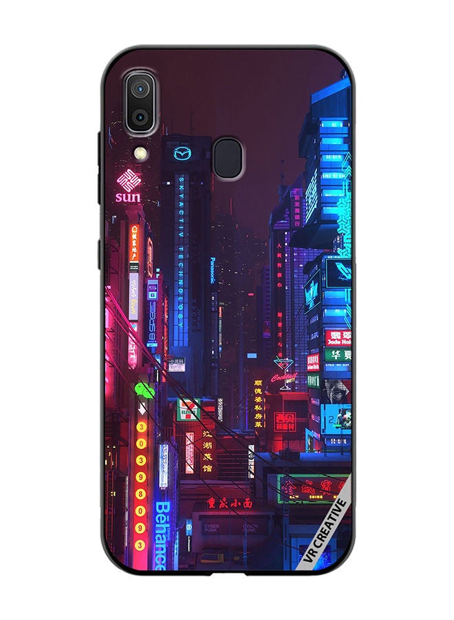 VR CREATIVE Protective Case Cover For Samsung Galaxy A30 Street Nights Design Multicolour - Image 1
