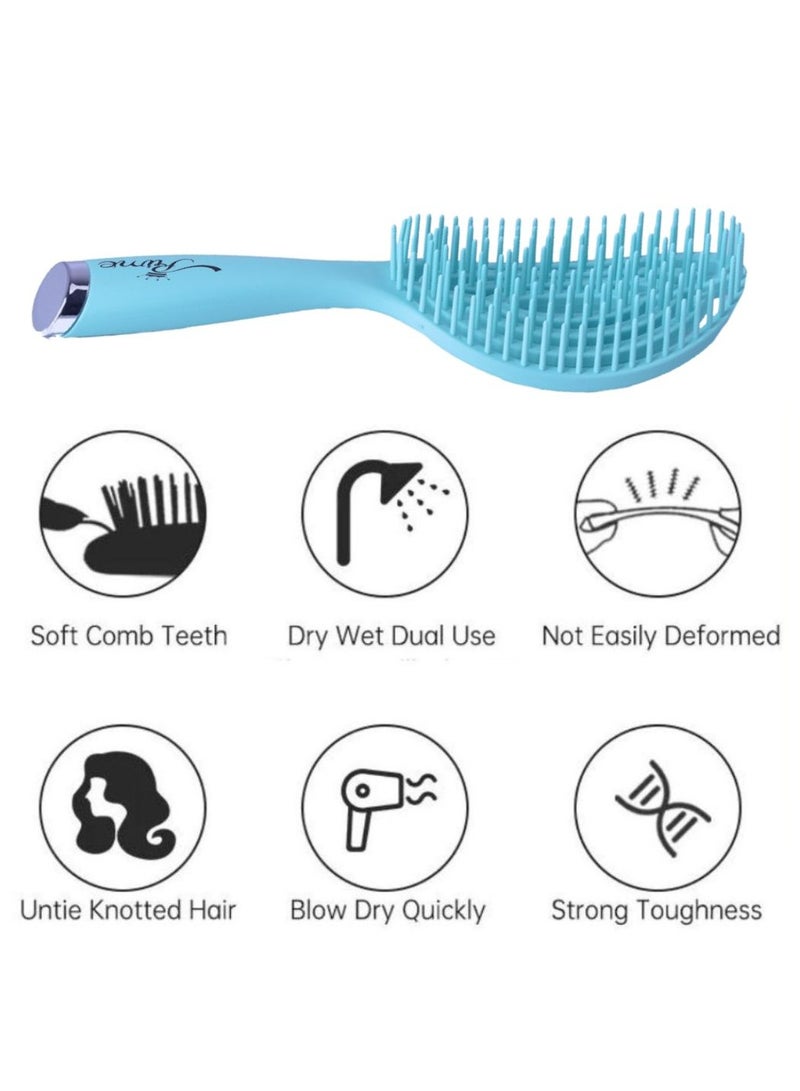 Prime HairBrush for Wet Curly Detangling Hair Scalp Massage Comb Easy to Clean Comb Blow Dry Styling Curling Straightening Tools for Salon Home Use - Image 2