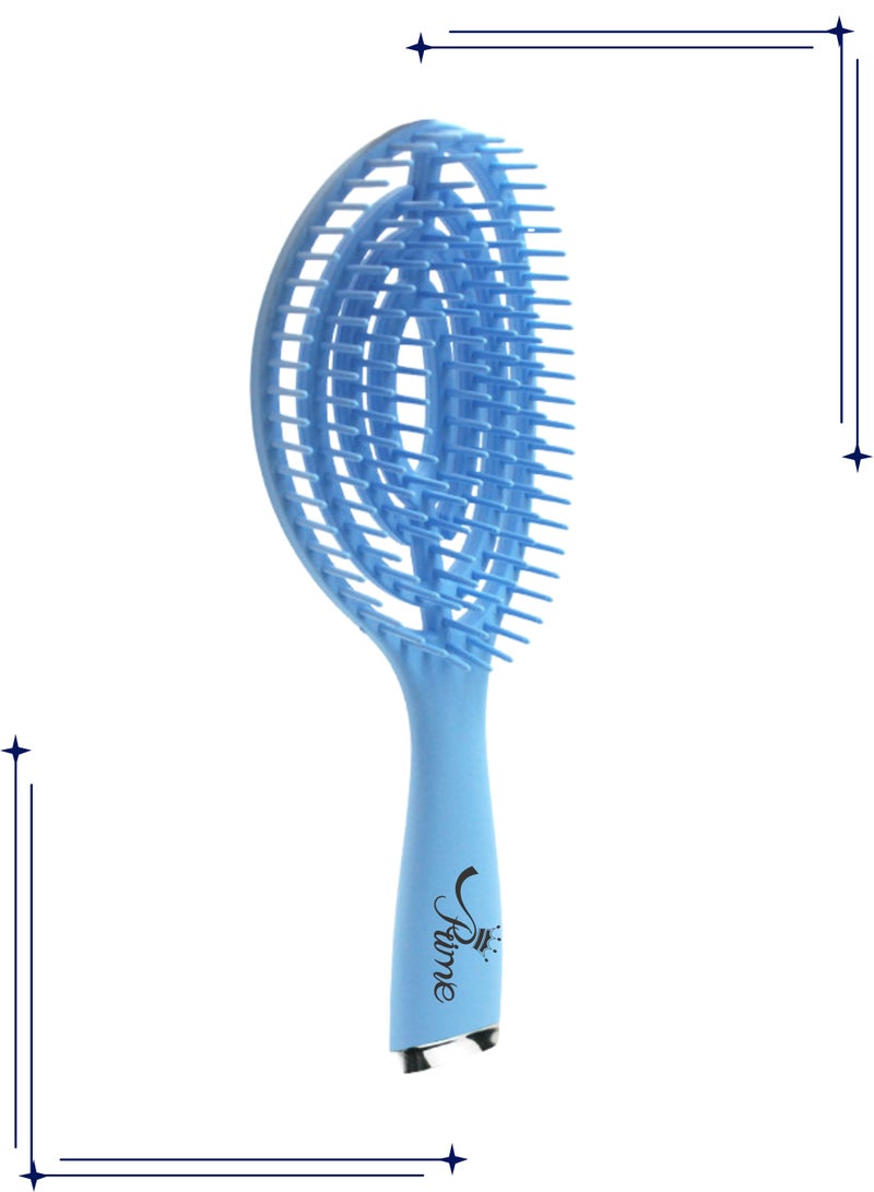 Prime HairBrush for Wet Curly Detangling Hair Scalp Massage Comb Easy to Clean Comb Blow Dry Styling Curling Straightening Tools for Salon Home Use - Image 1
