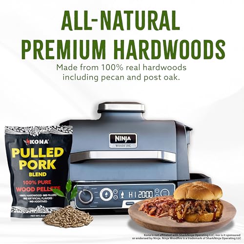 Kona Pulled Pork Blend Smoker Pellets, Intended for Ninja Woodfire Outdoor Grill, 2 lb Resealable Bag - Image 5