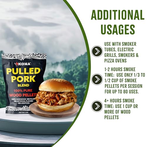 Kona Pulled Pork Blend Smoker Pellets, Intended for Ninja Woodfire Outdoor Grill, 2 lb Resealable Bag - Image 4