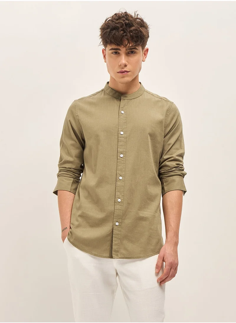 THE BEAR HOUSE Cotton Shirt for Men | Slim Fit, Long Sleeve, Casual & Formal Wear | Soft, Breathable Fabric for Office, Everyday, & All-Season Use in Classic & Trendy