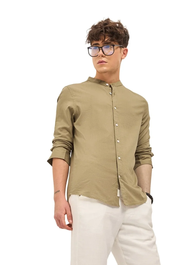 THE BEAR HOUSE Cotton Shirt for Men | Slim Fit, Long Sleeve, Casual & Formal Wear | Soft, Breathable Fabric for Office, Everyday, & All-Season Use in Classic & Trendy