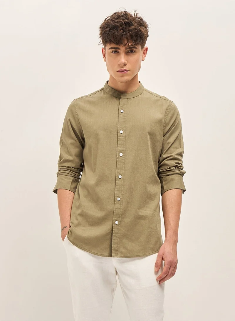 THE BEAR HOUSE  Cotton Shirt for Men | Slim Fit, Long Sleeve, Casual & Formal Wear | Soft, Breathable Fabric for Office, Everyday, & All-Season Use in Classic & Trendy for Men | Best Price UAE