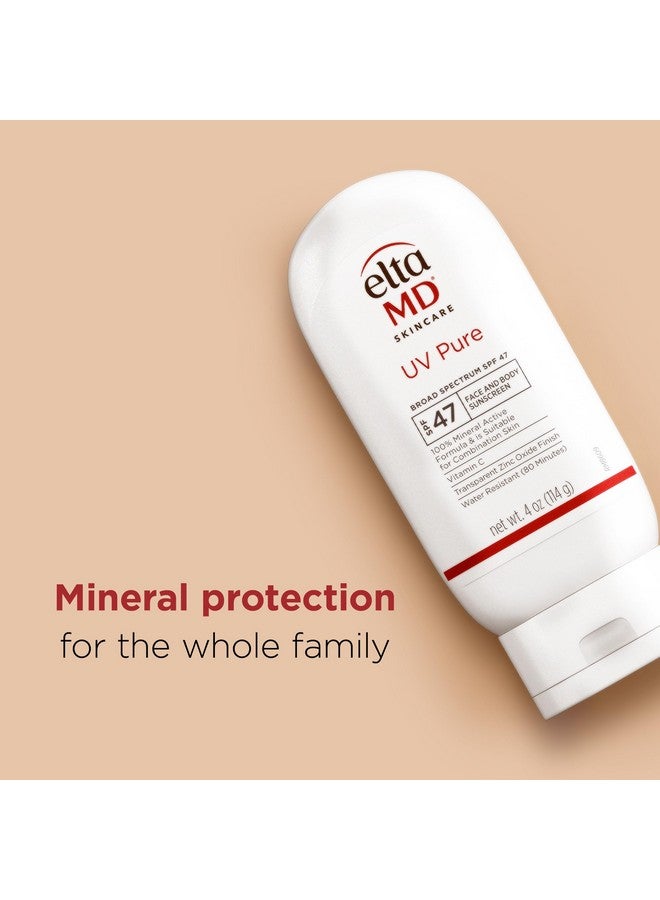 EltaMD UV Pure Face and Body Sunscreen, SPF 47 Mineral Sunscreen for Kids and Adults, Water Resistant Up to 80 Minutes, 4.0 oz Tube - Image 2